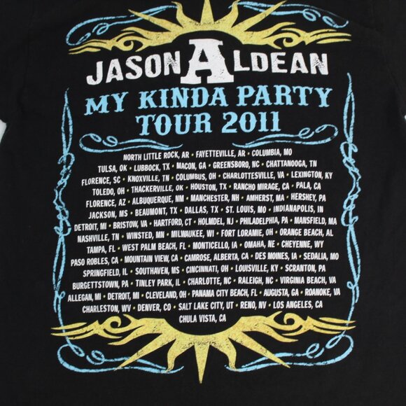 Jason Aldean 2011 My Kind of Party Concert Tour Tshirt Black Size Small - Picture 4 of 7